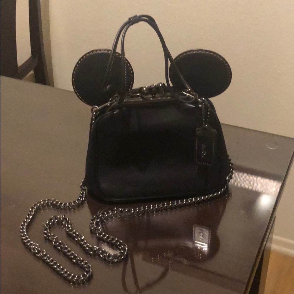 Coach Mickey Mouse Ears Kisslock Handbag